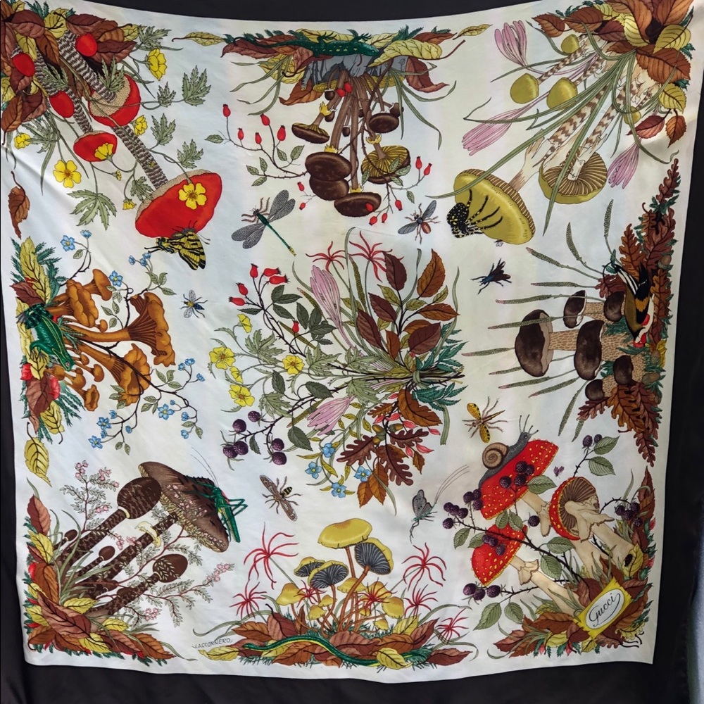 Gucci Vintage Silk Scarf